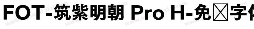 FOT-筑紫明朝 Pro H字体转换